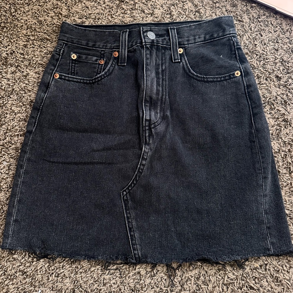 Levi’s Black Denim A-Line Skirt